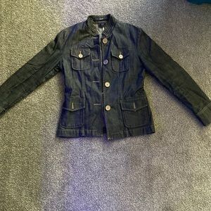 Women’s Gap Darker Wash Button Up Denim Jacket Size 4